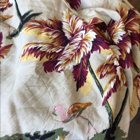 Khaki printed Crepe WIDE Bell Bottoms - Picture 4 of 7